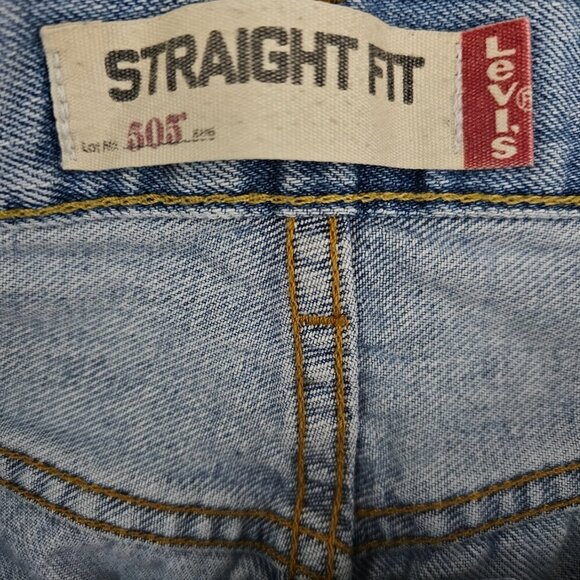 Levi's Straight Fit Men's Rare Registered Blank Red Tag 505 Denim Jeans 35x30 - Picture 2 of 15